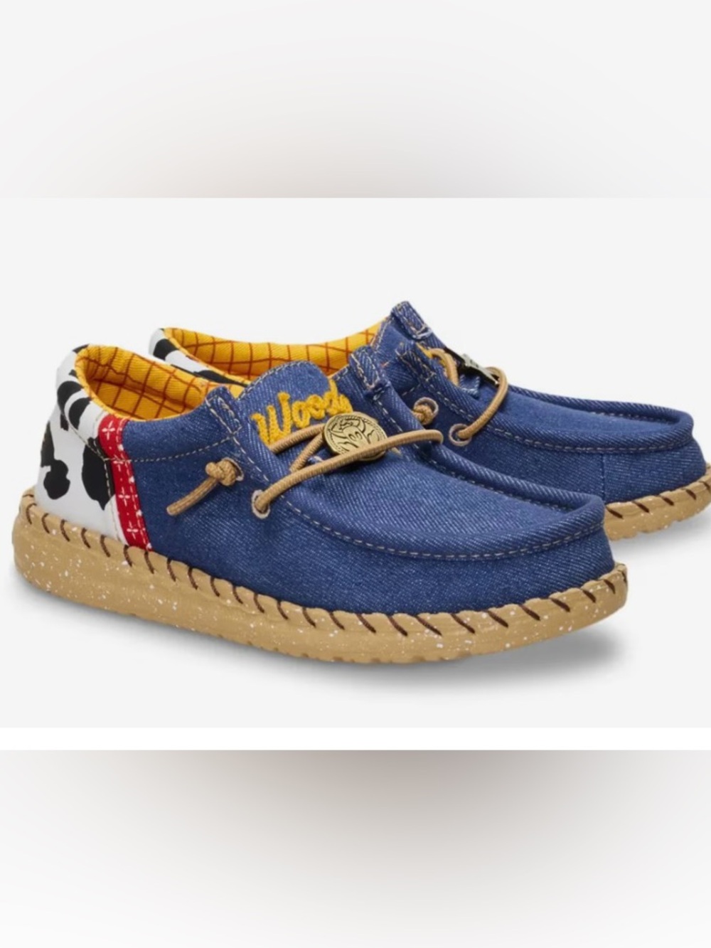 NWT “HEY DUDE” X Disney Toy Story Sheriff Woody Wally Funk Slip-On
